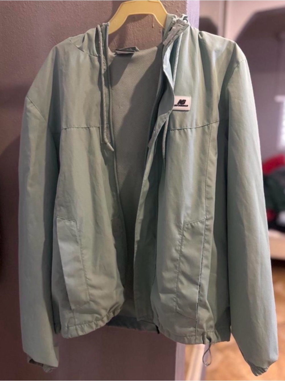 New Balance Mint Green Women’s Hooded Windbreaker Jacket